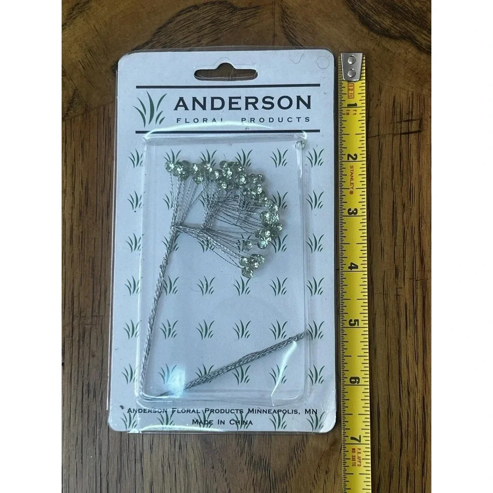 11 Packs Anderson Lt Green Rhinestone Sprays Floral Products 12 Stems NOS 202/LG